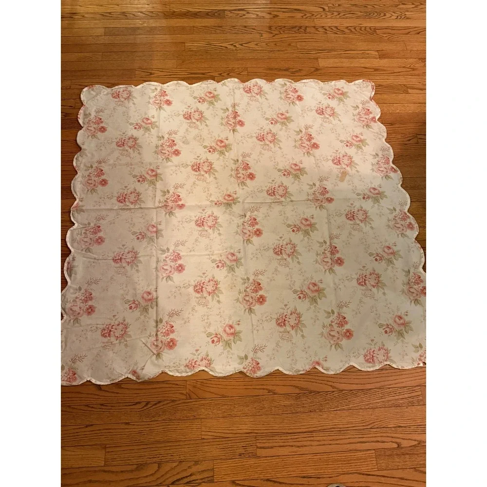 9.a.1 Vtg Reversible Floral Twin Duvet Cover 65x89 Cottage Rose Button Closure